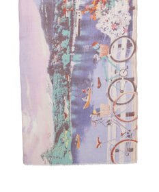 MOONBAT ハナト (Hanato) シルクコットンストール レイクサイド 197cm×70cm