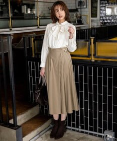 ANY SIS L ボウタイ付きビジュー シャツ