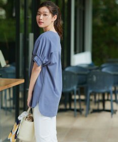 Tiaclasse 【UVケア・接触冷感】“あまラク” ボリュームパフスリーブカットソーチュニック