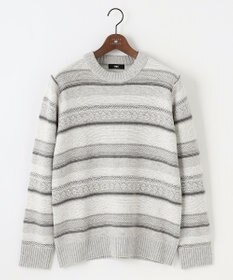 JOSEPH ABBOUD 【インポート素材/軽量】ベビーアルパカ ジャカード セーター