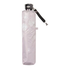 MOONBAT 【遮光率100％/遮熱/UV】LANVIN en Bleu (ランバン オン ブルー)晴雨兼用日傘 フラワーグリッター シルバースカラ刺繍 花柄 折りたたみ傘 簡単開閉