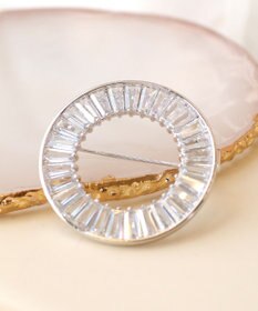 Tiaclasse ガラスサークルブローチ