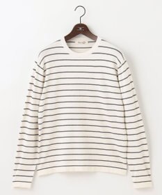 JOSEPH ABBOUD MOUNTAIN 【WEB限定・SPACE/チクチクしない/イージーケア/3シーズン対応】 SNOWYボーダーニットＴシャツ