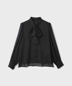 GRACE CONTINENTAL ストライプボウブラウス