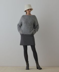 GRACE CONTINENTAL ウールギャバミニスカート