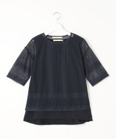 自由区 【洗える・XSサイズあり】レースEDGE Tシャツ＆インナータンクトップセット トップス