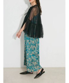 Green Parks リボンチュールデザインブラウス