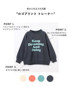 ANY KIDS ロゴプリント トレーナー