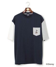 J.PRESS MEN 【DISNEY COLLECTION】【UNISEX】クレイジーパターンワンポイント Tシャツ / ミッキーマウス
