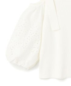 GRACE CONTINENTAL 刺繍パフスリーブニットトップ