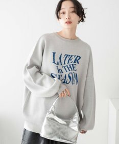 WEGO ウェーブロゴジャガードニットプルオーバー