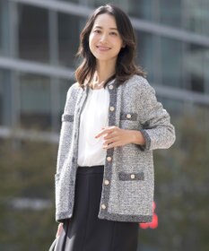 J.PRESS LADIES 【WEB限定カラーあり・洗える】TWEED ニット カーディガン