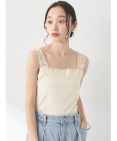 earth music&ecology レーススクエアキャミソール