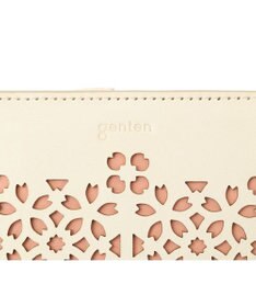 genten フラッターカットワーク 二つ折り財布