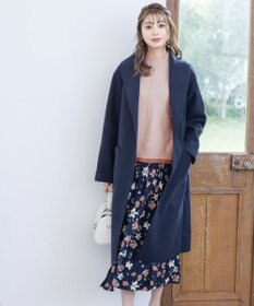 Tiaclasse L 【洗える】もっちり素材が肌触り抜群の配色ニットトップス