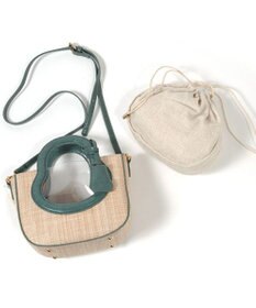 UNBILLION cachecache ポリプロピレンヒート×ビニール丸型2wayトートバッグ