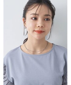 earth music&ecology フリルスリーブカットソー