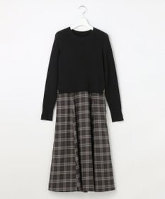 ANY SIS S ドッキングニット ワンピース