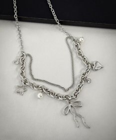 WEGO Lマルチチャームダブルネックレス