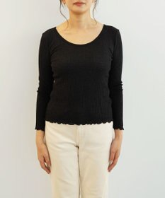 TOQUE 〈大草直子さんアドバイザー〉ベビーアルパカ×シルク ２WAYリブトップス