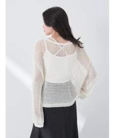 earth music&ecology レーシーニットプルオーバー