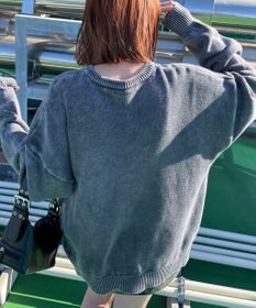 WEGO ヴィンテージウォッシュニットプルオーバー