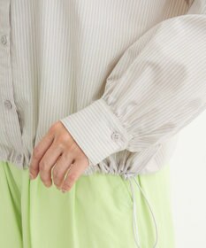 Green Parks イージーケア裾ドロストシャツ