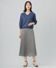 J.PRESS LADIES L 【洗える】テトロンレーヨンビエラ チェック プリーツ スカート