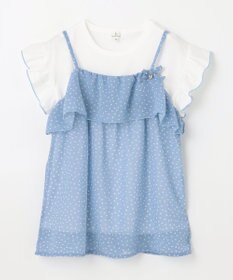 組曲 KIDS 【150-160㎝】ドットキャミ＋TシャツSET