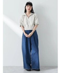 earth music&ecology ハーフジップショートプルオーバー