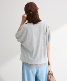 Green Parks 袖ドロストシアー裏毛ドッキングプルオーバー