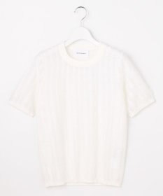 自由区 【カトリエムブーケ】Jacquard coupe ハーフスリーブプルオーバー