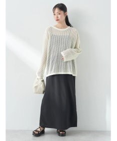 earth music&ecology ラメメッシュプルオーバー