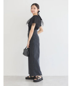 earth music&ecology ダブルベルトデザインワイドパンツ