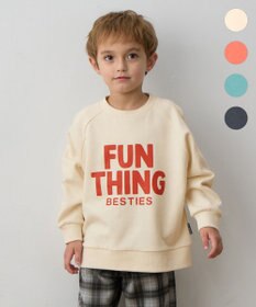 ANY KIDS ロゴプリント トレーナー