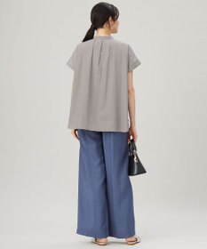 自由区 【洗える】ソフトリネンフリルディティール ブラウス