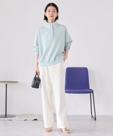 AMERICAN HOLIC 襟付き刺繍入りミニ裏毛プルオーバー