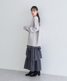 earth music&ecology 【毛玉防止 / 洗濯機洗い可】アンチピリングモックネックバックスリットニット