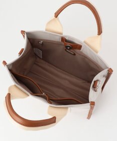 LA BAGAGERIE ソフトエナメル　ロゴテープ2WAYトートバッグ　Mサイズ