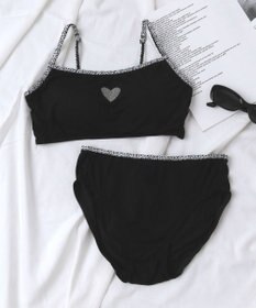 WEGO 【ブラトップ＆ショーツセット】Liliane　Ciel　レオパードハート