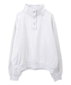 AMERICAN HOLIC 襟付き刺繍入りミニ裏毛プルオーバー