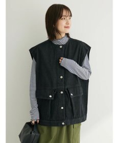 Green Parks ・ＥＬＥＮＣＡＲＥ　ＤＵＥ　ノーカラーデニムベスト