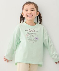 ANY KIDS 【綿100%】ロゴプリント 長袖Tシャツ