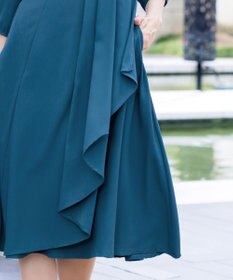 Tiaclasse L 【洗える】大人の洗練ドレープワンピース