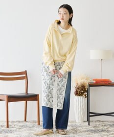 AMERICAN HOLIC 襟付き刺繍入りミニ裏毛プルオーバー