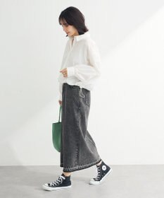 Green Parks イージーケア裾ドロストシャツ