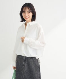 Green Parks イージーケア裾ドロストシャツ