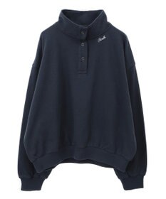 AMERICAN HOLIC 襟付き刺繍入りミニ裏毛プルオーバー