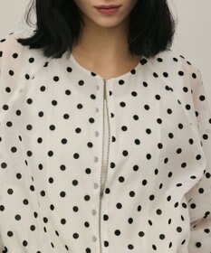 GRACE CONTINENTAL ドットフロッキーブルゾン