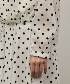 GRACE CONTINENTAL ドットフロッキーブルゾン